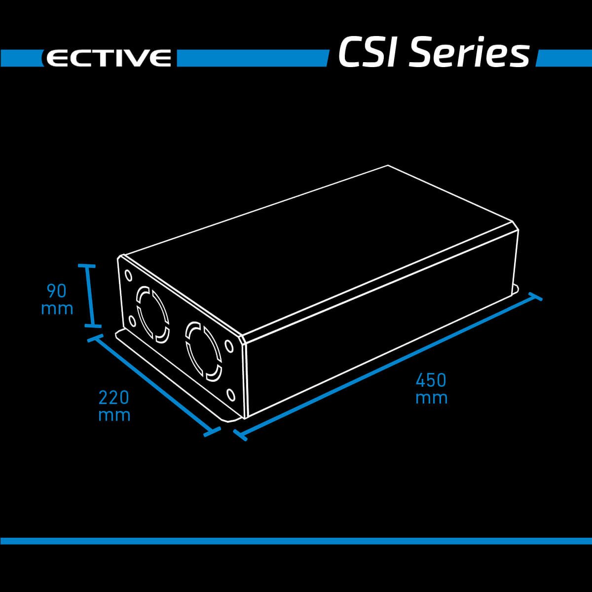 ECTIVE CSI 15 1500W 12V Sinus-Wechselrichter