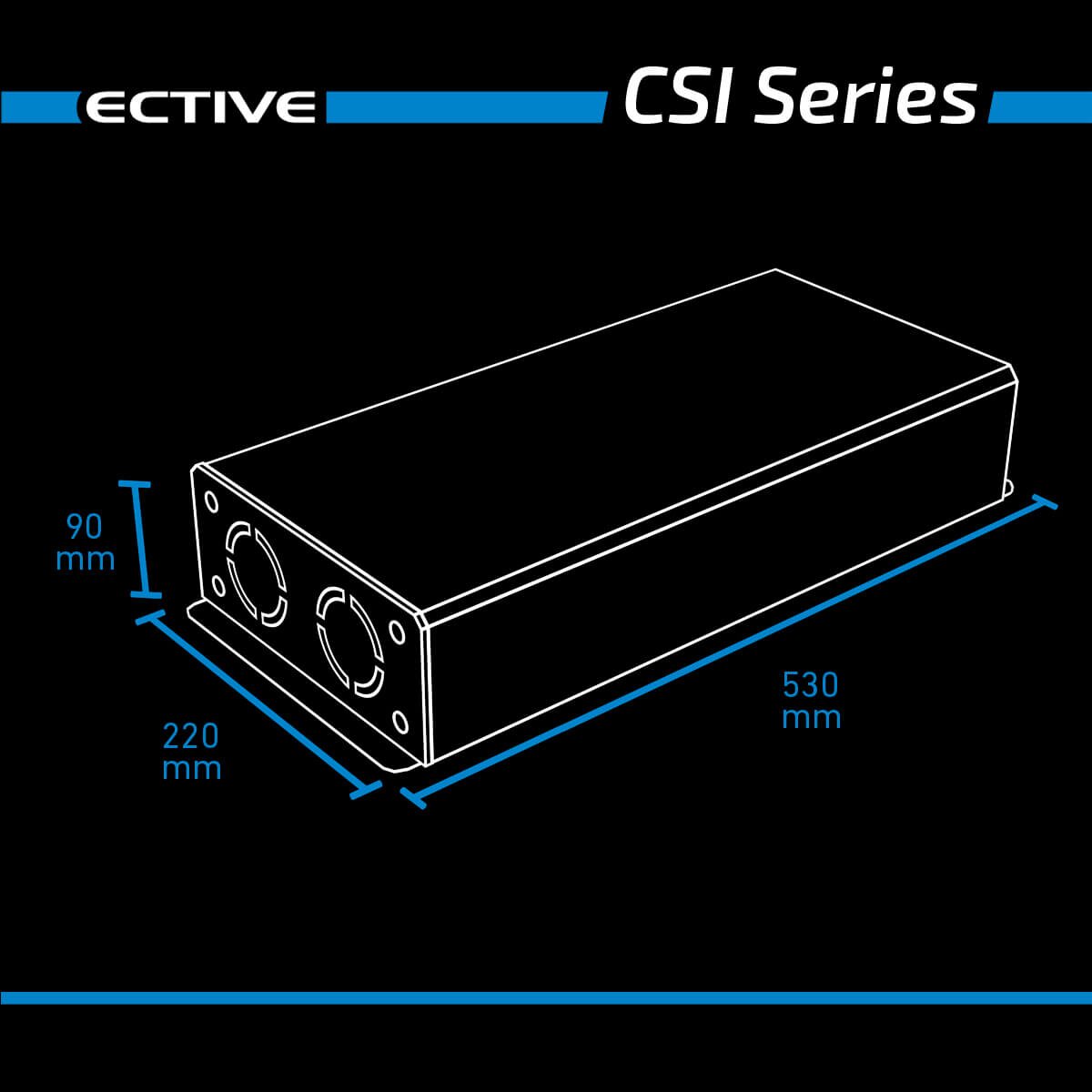 ECTIVE CSI 25 2500W 12V Sinus-Wechselrichter